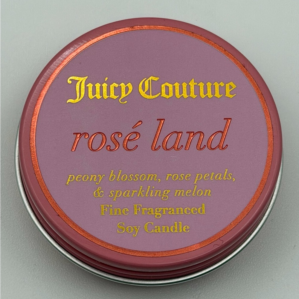Juicy Couture Rosé Land Fine Fragranced Soy Candle 🌸 1 oz Tin
